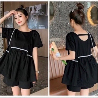 Áo bầu xinh, áo bầu công sở pha kẻ siêu mềm, mát