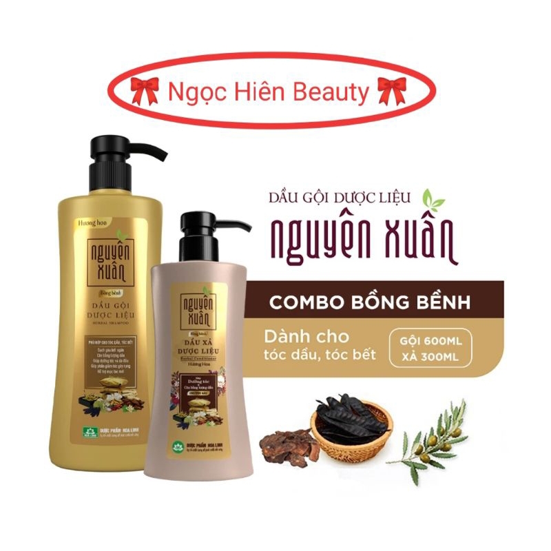 (Combo gội 450ml & Xả 350ml) Nguyên Xuân Bồng Bềnh ( Chai Vàng)