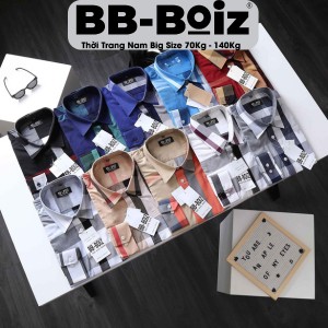 [BigSize] Áo sơ mi BB - Boiz Big Size nam caro BBR tay dài bigsize 70kg - 130kg mặc đẹp