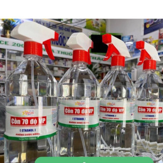 CỒN 70 Độ chai vòi xịt 1 lít - dung dịch rữa tay khô sát khuẩn VP
