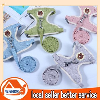 Dây nịt thú cưng Dây xích Vest Chó mèo Thỏ Guinea Pig Vòng cổ / Dây đeo cổ có thể điều chỉnhDây kéo vật nuôi