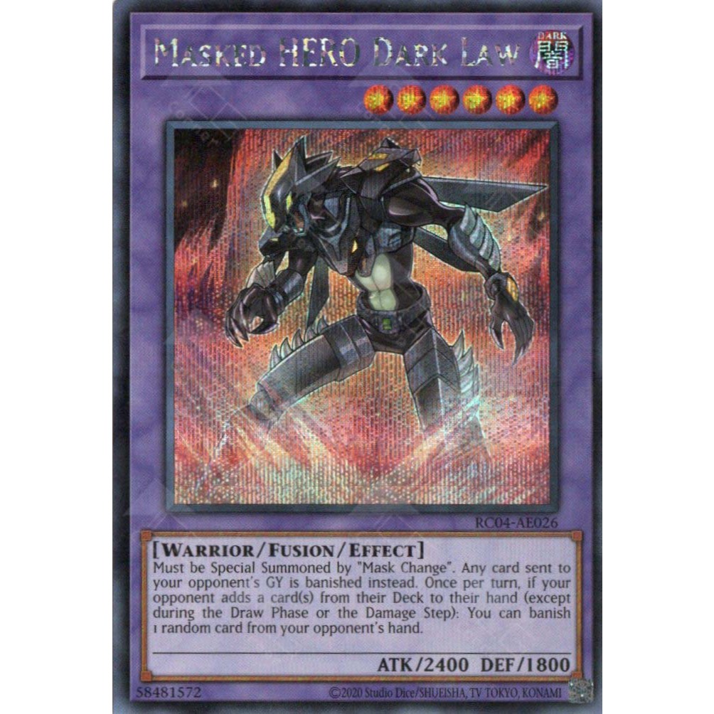 [ Bài Yugioh Chính Hãng ] RC04-AE026 Masked HERO Dark Law