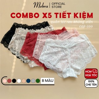 Combo 3 và 5 quần lót ren cạp cao không lộ viền giấu bụng gợi cảm cao cấp thương hiệu Mebra