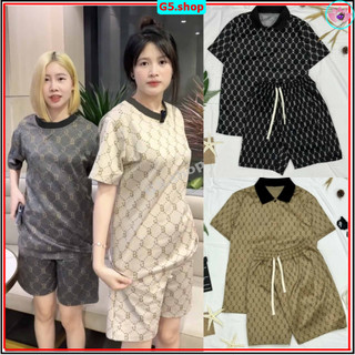 Set đồ nữ mặc nhà rẻ đẹp mùa hè bộ đùi nữ quần ngắn áo tay cộc B-C in nhiệt không bong chóc 3 SIZE 45-75KG - g5.shop