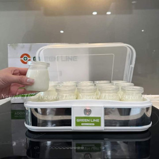 MÁY LÀM SỮA CHUA GREEN LINE Kèm 15 CỐC THỦY TINH Hàng Chính Hãng Bảo Hành 12 Tháng