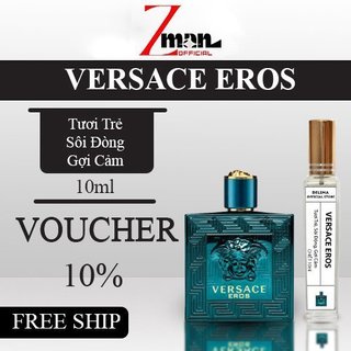 Nước hoa nam Versace Eros EDT chiết 10ml nam tính lịch lãm đẳng cấp