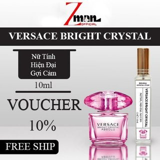 Nước hoa nữ Versace Bright Crystal, Hương Thơm Nữ Tính, Hợi Cảm Chai 10ml
