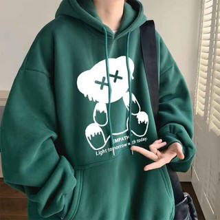 Áo khoác nỉ bông nữ hình gấu empathy đơn giản trẻ trung -áo hoodie tròng đầu đáng yêu xinh xắn gấu empathy