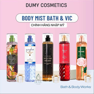 Xịt body mist, Xịt thơm toàn thân body mist Bath And Body Works, xịt thơm toàn thân hương nước hoa 236ml