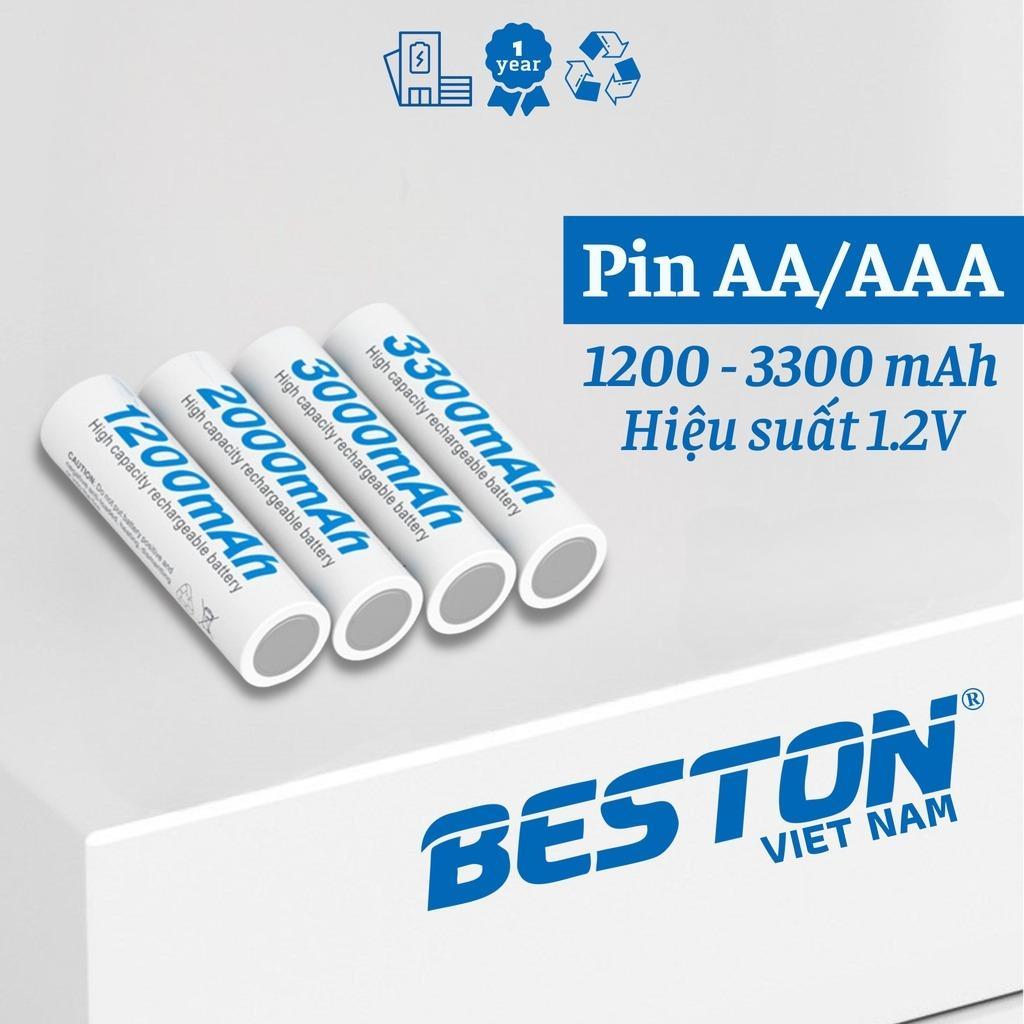 Pin sạc BESTON AA AAA kèm sạc thông minh C9023L, dung lượng cao, hàng chính hãng