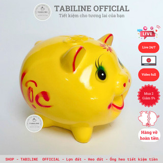 Lợn đất heo đất ống heo tiết kiệm tiền TABILINE Size to đẹp LD04
