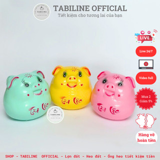 Lợn đất heo đất ống tiết kiệm tiền lật đật cute siêu ngầu LD09 - TABILINE