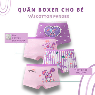 Set 4 chiếc chip đùi bé gái, combo 4 chiếc quần lót đùi bé gái 7-48kg chất liệu cotton kháng khuẩn