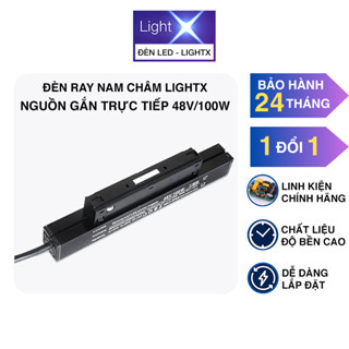 Nguồn Gắn Trực Tiếp 100W Cho Hệ Đèn Ray Nam Châm Chức Năng Chuyển Đổi Từ Nguồn Điện Lưới 220VAC Qua 48VDC Hiệu Suất Cao