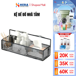 Kệ Đựng Đồ Nhà Tắm Dán Tường GODWELL Kệ Nhà Tắm, Kệ Thép Sơn Tĩnh Điện Cao Cấp Không Gỉ