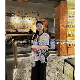 Set bộ mickey tay viền sọc quần suông