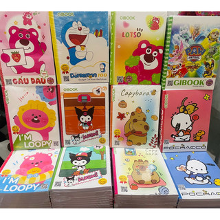 Vở tập học sinh gấu dâu 4 ôly, 5 ôly, vở hình sanrio, vở kuromi, vở đi học, tập capybara, vở pochacco gibook, vibook