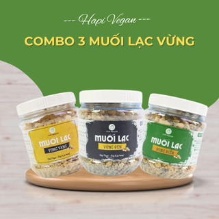 Combo 3 lọ muối lạc mè đen, muối lạc vừng vàng, rong biển 𝐇 𝐇𝐀𝐏𝐈 𝐕𝐄𝐆𝐀𝐍 ăn liền lọ 180g