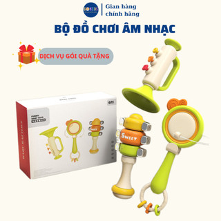 Bộ đồ chơi xúc xắc âm nhạc, đồ chơi lúc lắc cho bé