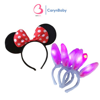 Băng Đô Cài Tóc Hình Tai Thỏ Có Đèn - Chuột Micky Dễ Thương Cho Bé Gái