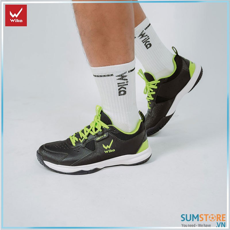 Giày Thể Thao Cao Cấp Nam Nữ Wika Maru Đen