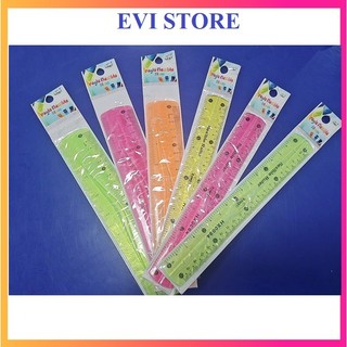Set 3 thước kẻ dẻo 20cm bền đẹp