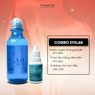 Combo nước ngâm và nhỏ mắt lens VIVIMOON vệ sinh cấp ẩm kính áp tròng EYELAB