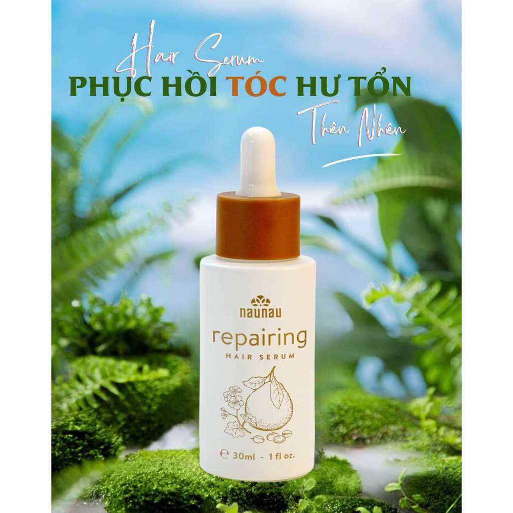 Serum Kích Thích Mọc Tóc NauNau REPAIRING HAIR SERUM 30ML Giảm Rụng, Dưỡng Tóc Mềm Mượt Chắc Khỏe 30ml