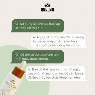 Serum Kích Thích Mọc Tóc NauNau REPAIRING HAIR SERUM 30ML Giảm Rụng, Dưỡng Tóc Mềm Mượt Chắc Khỏe 30ml