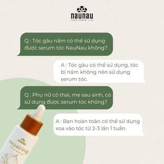 Serum Kích Thích Mọc Tóc NauNau REPAIRING HAIR SERUM 30ML Giảm Rụng, Dưỡng Tóc Mềm Mượt Chắc Khỏe 30ml