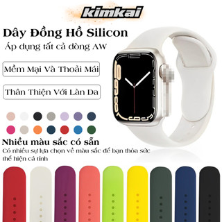 Dây Đồng Hồ Silicone Cao Cấp Chống Bám Bẩn Siêu Bền Thay Thế Cho Đồng Hồ Thông Minh AW