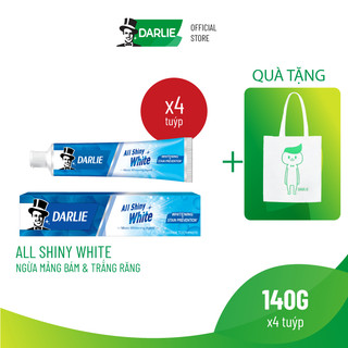  Bộ 4 Kem Đánh Răng Darlie All Shiny White Whitening Ngừa Mảng Bám và Trắng Răng 140g