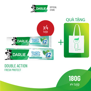  Bộ 4 Kem Đánh Răng Darlie Bạc Hà Double Action Fresh Protect 180g