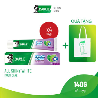  Bộ 4 Kem Đánh Răng Darlie Trắng Sáng Đa Năng All Shiny White Multicare 140g