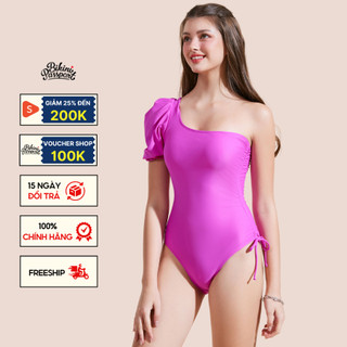 Đồ bơi nữ bikini passport kiểu một mảnh áo lệch vai - màu hồng - bs476_pk