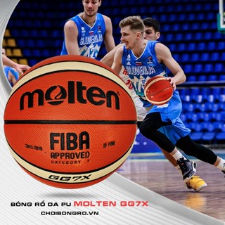 Quả bóng rổ Molten GG7X - Da PU bám tay, phù hợp người mới tập chơi