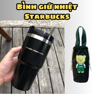 Bình Giữ Nhiệt Stanley Starbucks, Cốc Inox Dung Tích 600ml Và 900ml Cao Cấp, Ly Uống Nước Sang Chảnh Hàng Loại 1