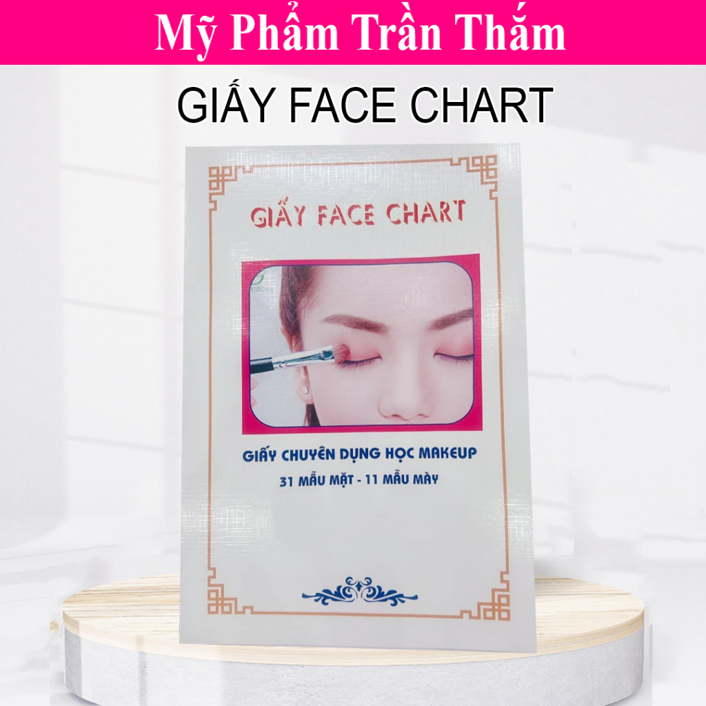 GIẤY FACE CHART - GIẤY TẬP MAKEUP CƠ BẢN Facechart