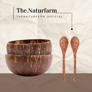 Bộ chén gáo dừa kèm muỗng Naturfarm [ Dụng cụ làm đẹp & ăn uống ]