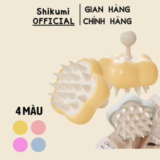 Lược gội đầu silicon SHIKUMI giúp massage đầu làm sạch gàu nhờn ,nhỏ gọn ,tiện lợi ,dễ dàng sử dụng