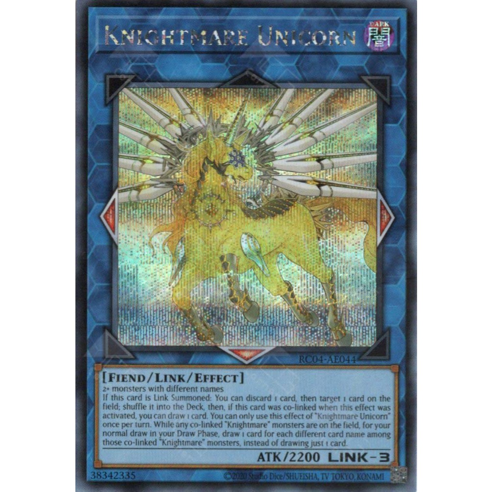 [ Bài Yugioh Chính Hãng ] RC04-AE044 Knightmare Unicorn