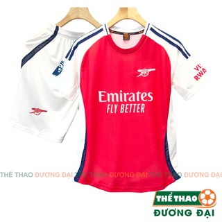 Quần Áo Bóng Đá Đồ Đá Banh Arsenal Đỏ 2024 2025 Thun Mè Cao Cấp Thoáng Khí Thể Thao Đương Đại