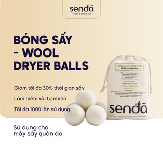 Bóng sấy quần áo len lông cừu New Zealand Sen Đá Home Bedding, Wool Dryer Balls 7cm 8cm dùng cho máy sấy quần áo