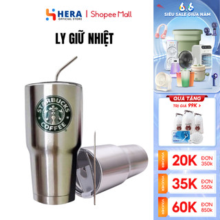 Ly Giữ Nhiệt GODWELL 900ml Nắp Chống Tràn Tặng Kèm 2 ống Hút, Cọ Rửa Và Túi Đựng Thời Trang chất liệu inox cao cấp