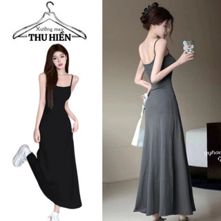 Váy 2 dây dáng dài ôm body, đầm hai dây body trơn  siêu tôn dáng   freesize 3 màu siêu xinh Xuongmay