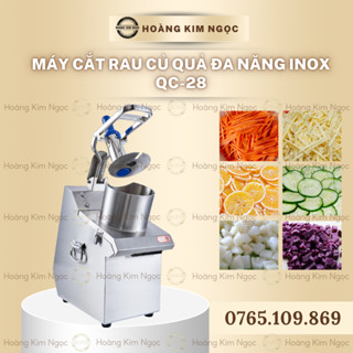 Máy Cắt Đa Năng Rau Củ Quả INOX QC - 28, Bào Sợi Cà Rốt, Cắt Hạt Lựu Củ Năng, Cắt Lát Khoai Tây Hoàng Kim Ngọc