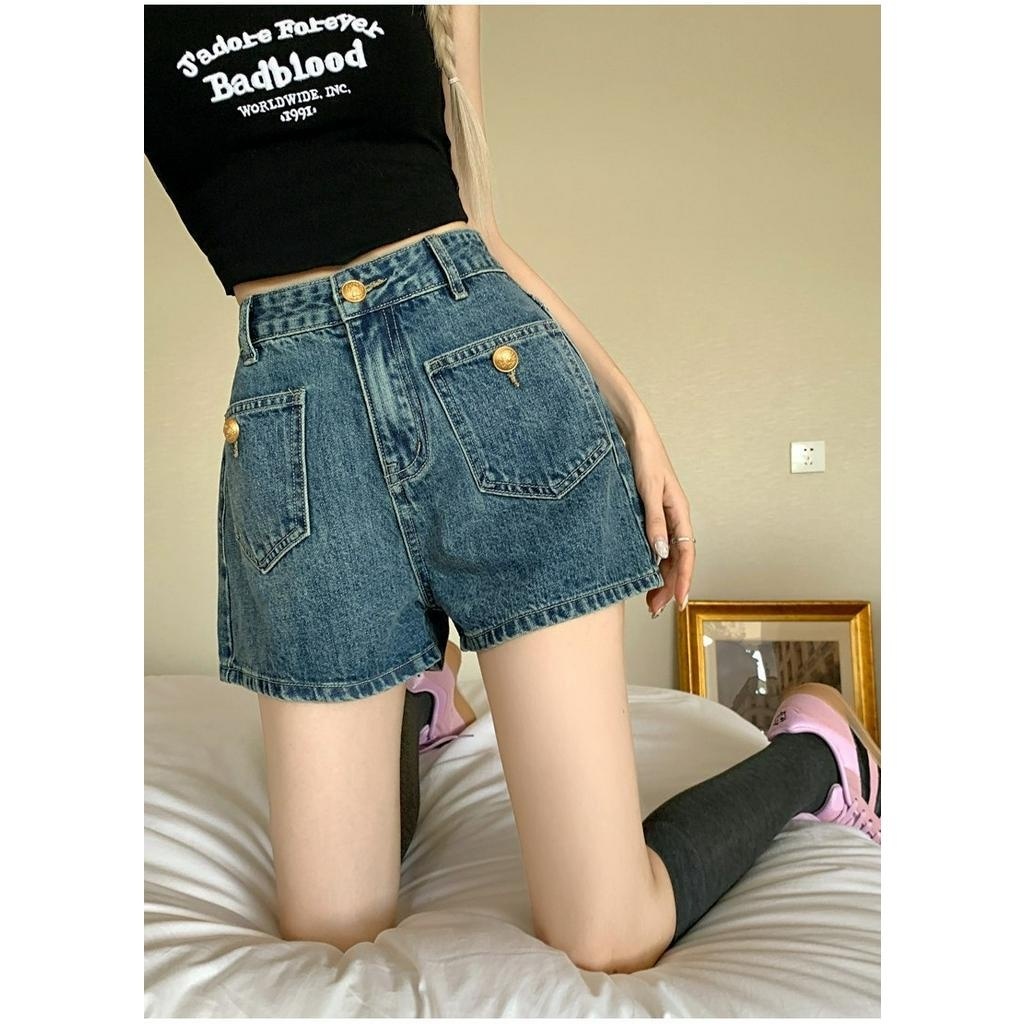 Quần Short Jean Nữ, quần bò short nữ Trơn Đơn Giản Dễ Phối Đồ Chất Đẹp Thiết Kế Phù Hợp Với Retro Đơn Giản Q39 | BigBuy360 - bigbuy360.vn