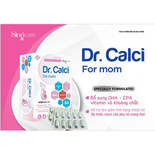 Dr. Calci For Mom Bổ Sung CanXi Hữu Cơ dành Cho Mẹ Bầu Từ Tảo Biển Đỏ, Không Gây Táo Bón