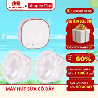 Máy hút sữa rảnh tay Home Sweet có dây tích hợp 3 chế độ- massage, vắt sữa, kích sữa