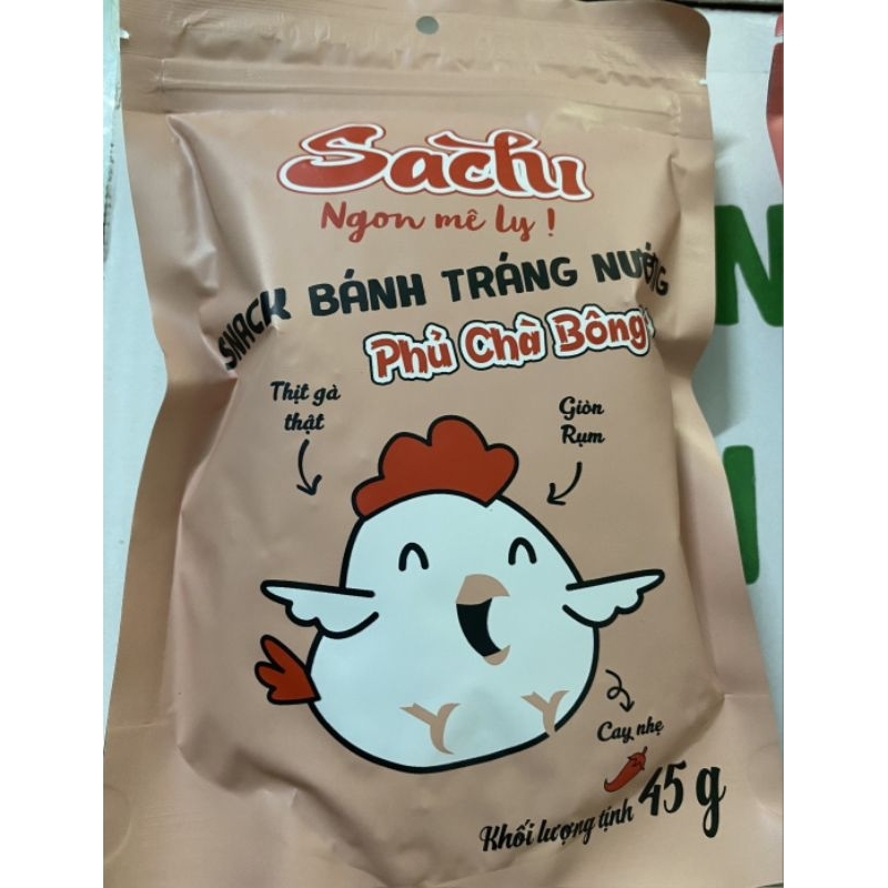 Snack Bánh tráng nướng Sachi Bình Định vị gà cay bịch 45gr